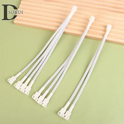 Imagen 2 del producto Ventilador de CPU de placa base, Cable adaptador de extensión de ventilador, PWM hembra a Cable divisor de 4 pines, 1 a 1/2/3/4