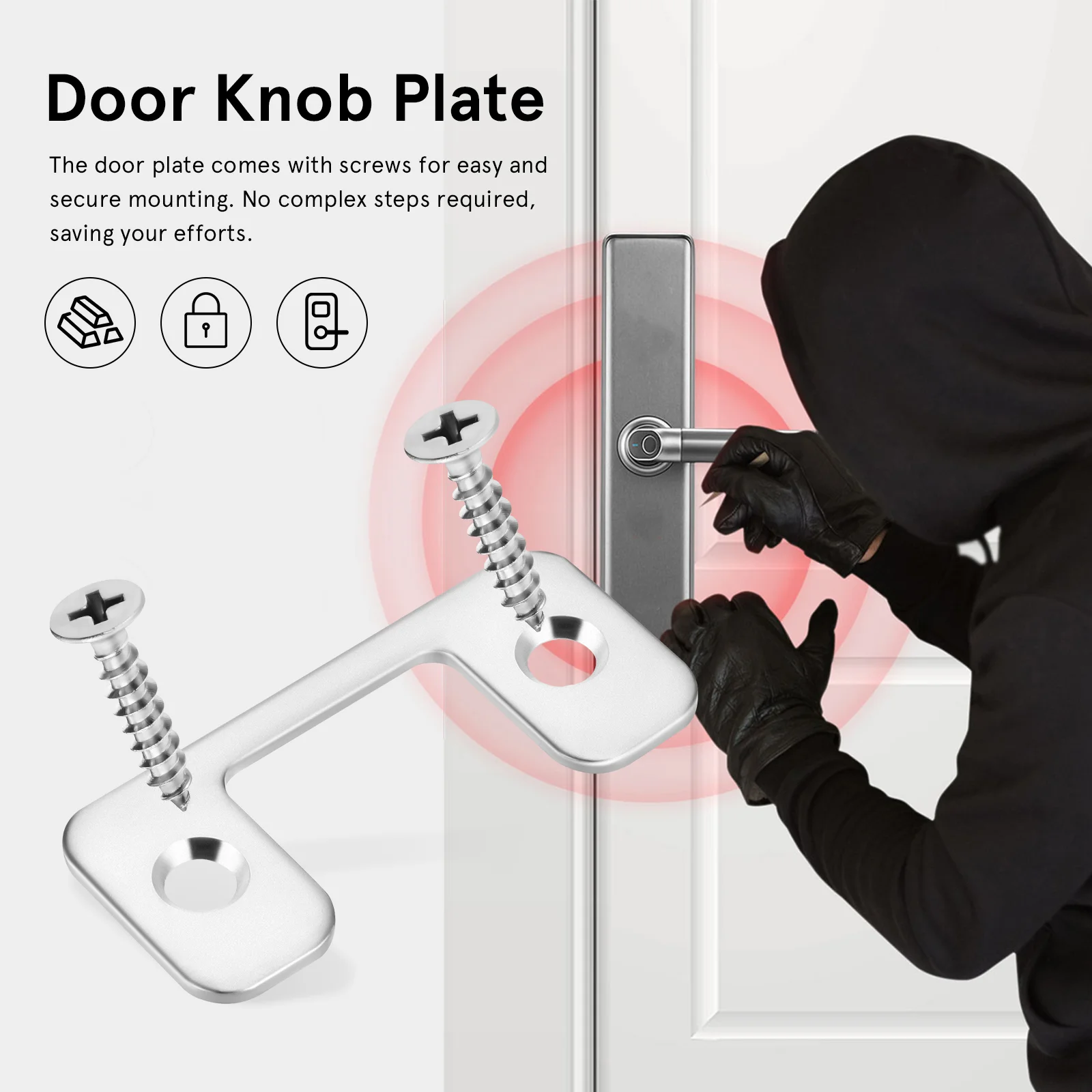 Tür schlag platte Füll klappe Schloss Tor verriegelung Riegel Installation ssatz Silber Edelstahl knopf