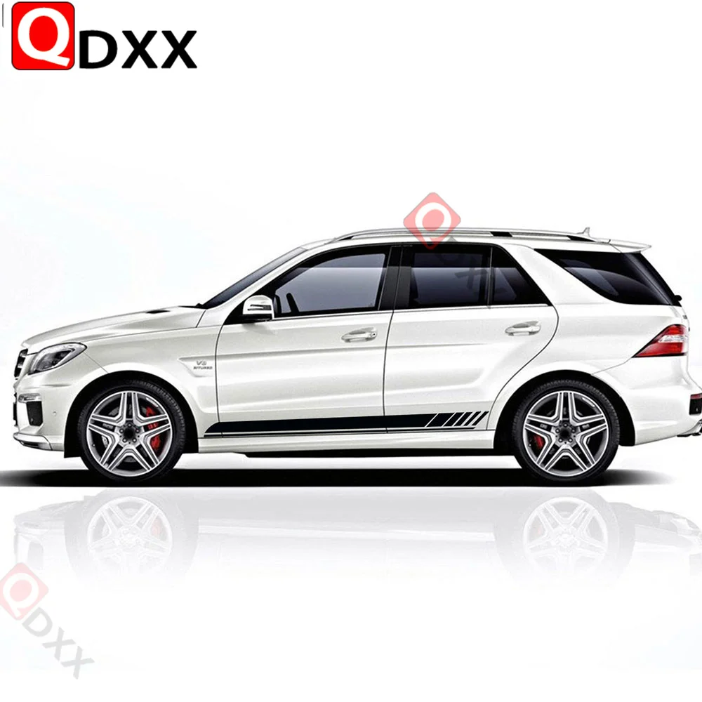 For Mercedes Benz ML Class W164 W166 ML320 ML350 ML55 ML63 Edition 1 AMG Car Styling Hood Cover Decal Side Stripes Skirt Sticker