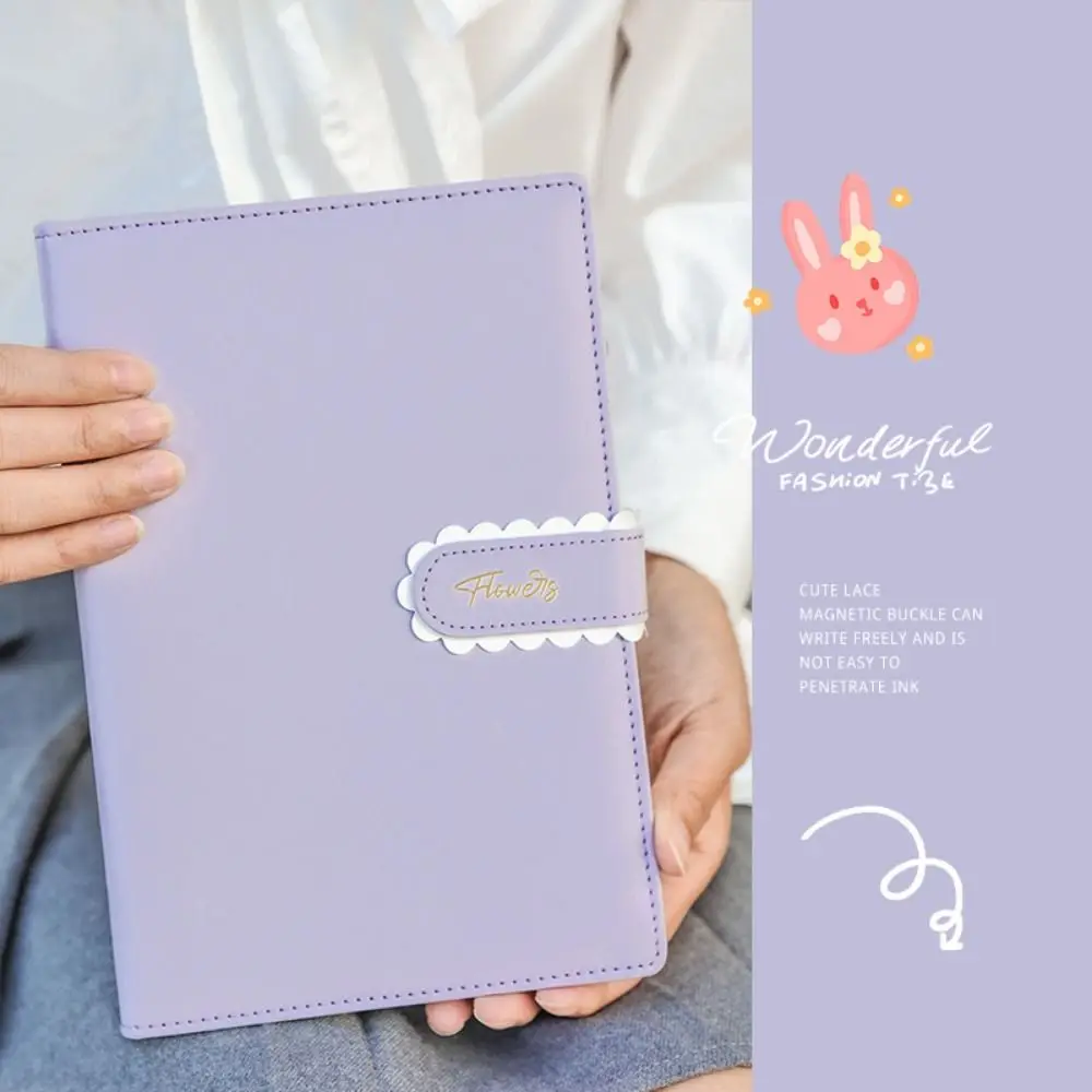 دفتر ملاحظات Little Fresh Macaron Color A5 مع إبزيم غطاء مقاوم للماء، دفتر ملاحظات محمول مقاوم للاهتراء للطلاب