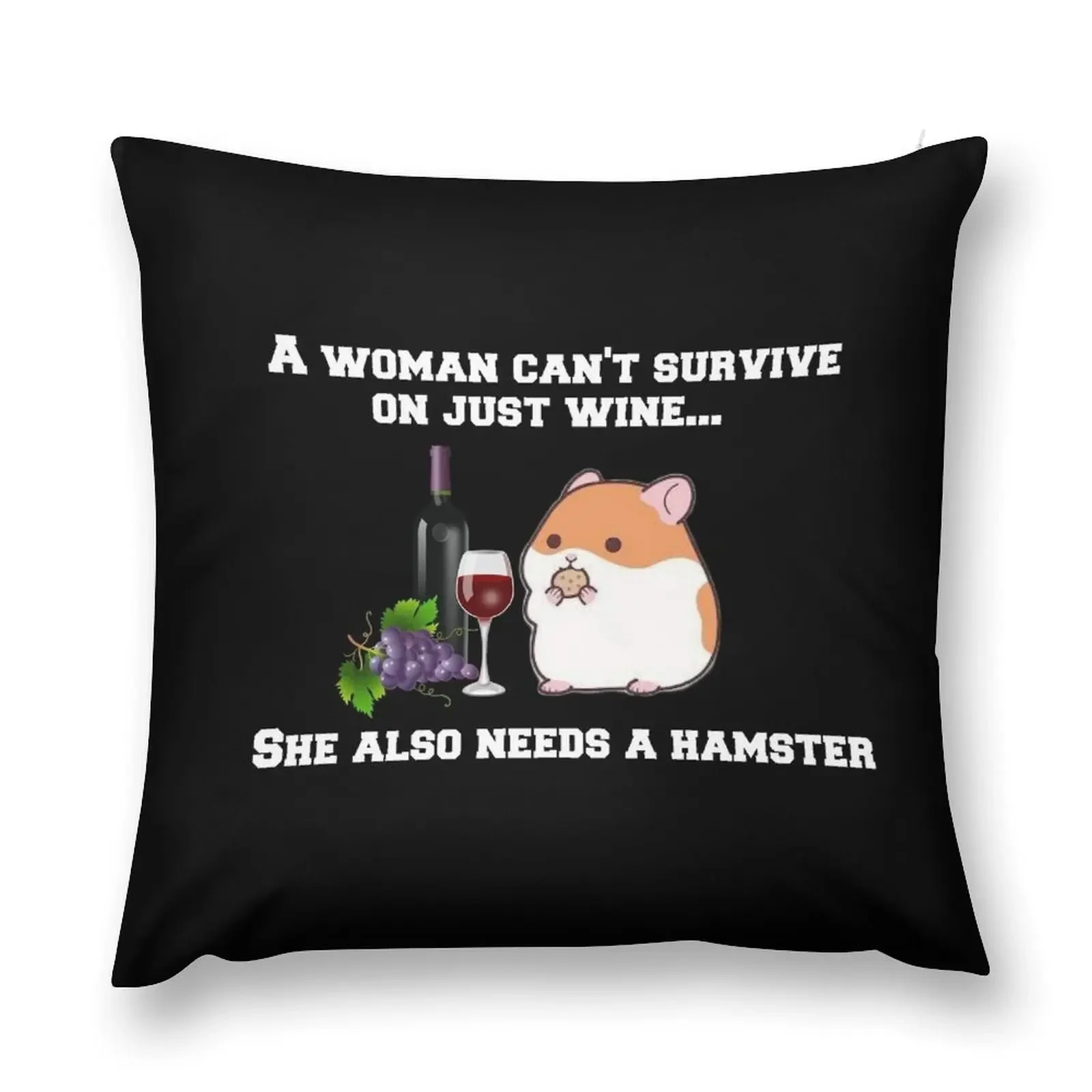 

Hamster and Just Wine Throw Pillow Sofa Cushions Cusions Cover Cushion Cover For Sofa pillow