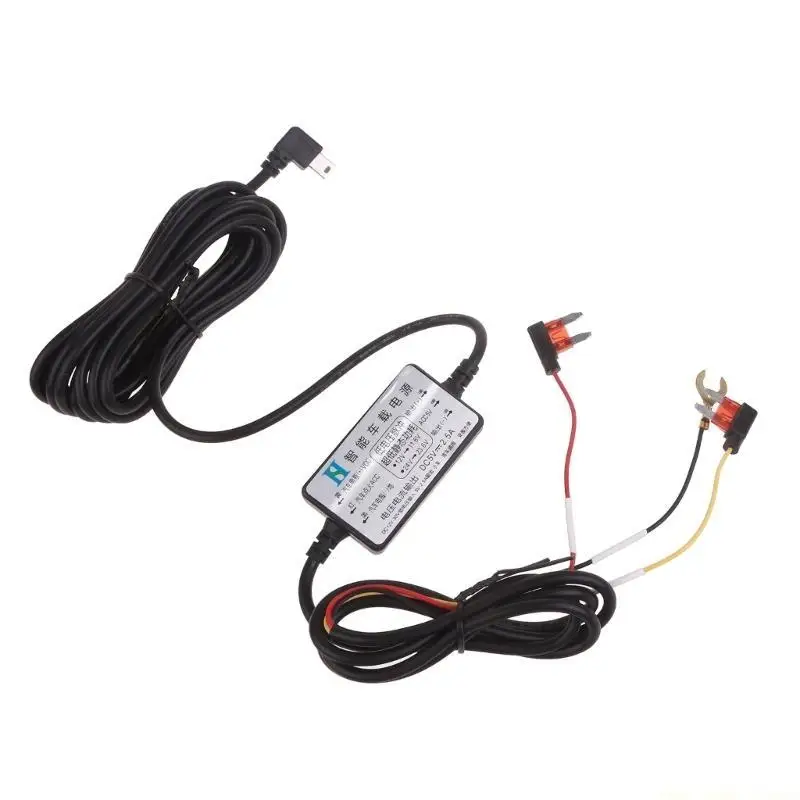 F62C Upgraded DashCam Hardwire Mini USB Hard Wire Cable 12V~30V to 5V 2.5A for Car Driving Recorder Navigation DVR Phones