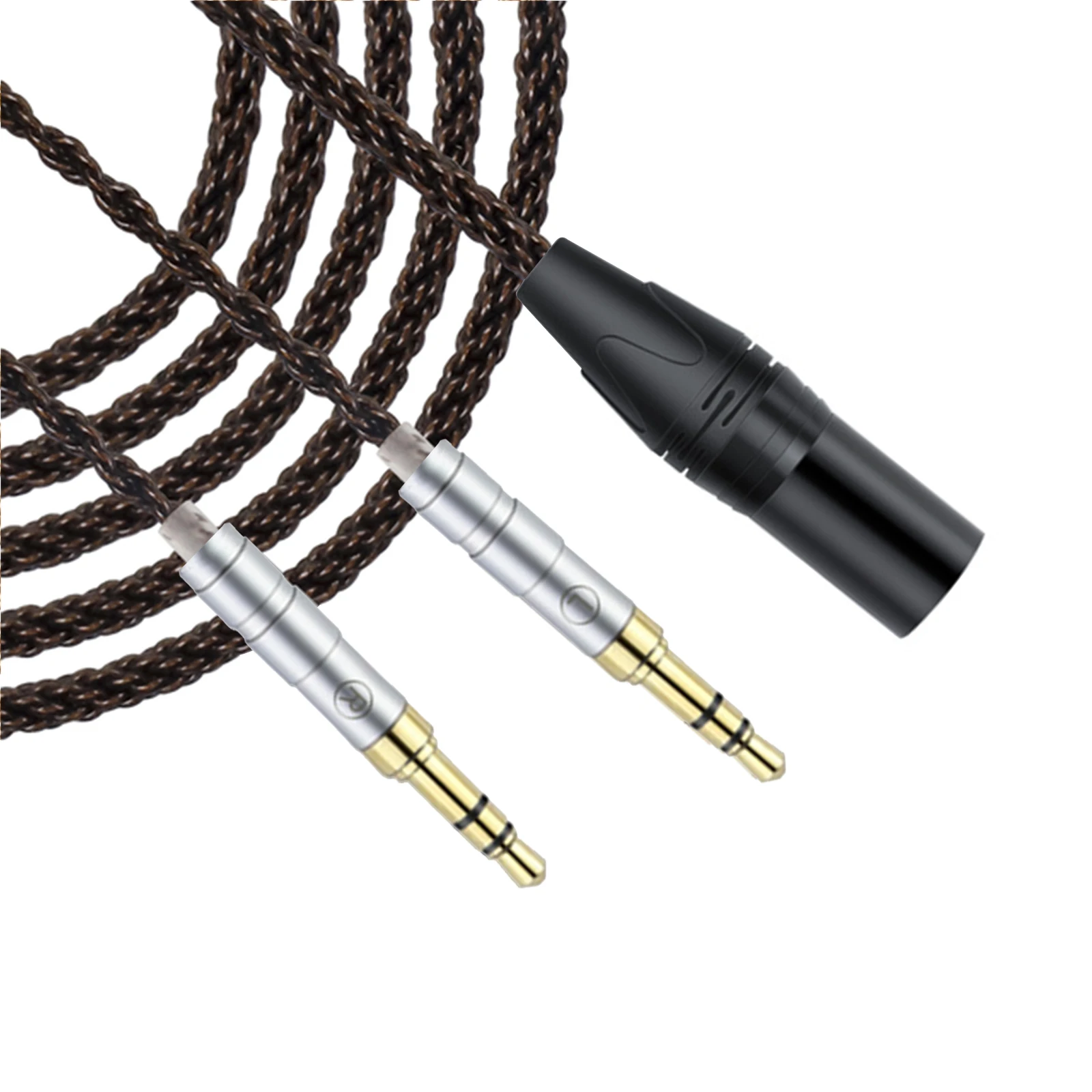 Kcsczt8-ヘッドセット用デュアル3.5mm,交換用ケーブル,Hifiman sundara