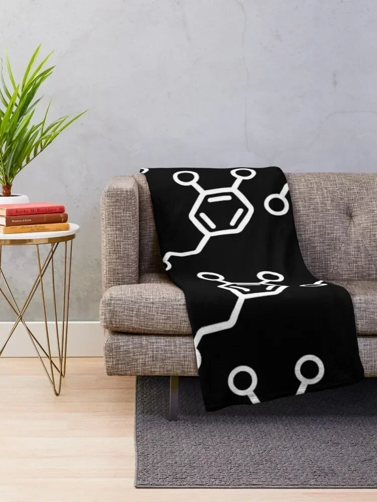 Big White Dopamine Molecule Pattern Throw Blanket Beach Luxury Thicken Bed Blankets