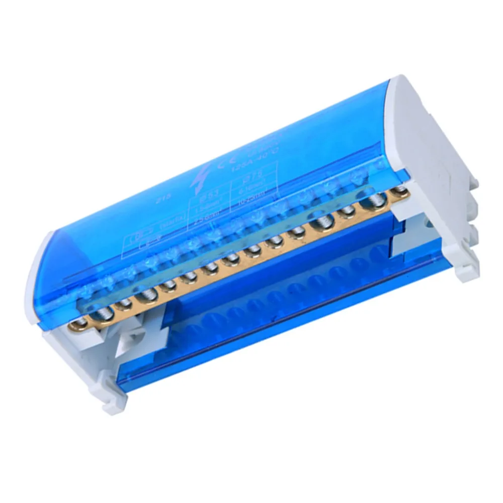 215 صندوق توزيع طرفي 125 أمبير/500 فولت 2 في 28 خارج صندوق توصيل الكتلة الطرفية 2-مستوى أزرق