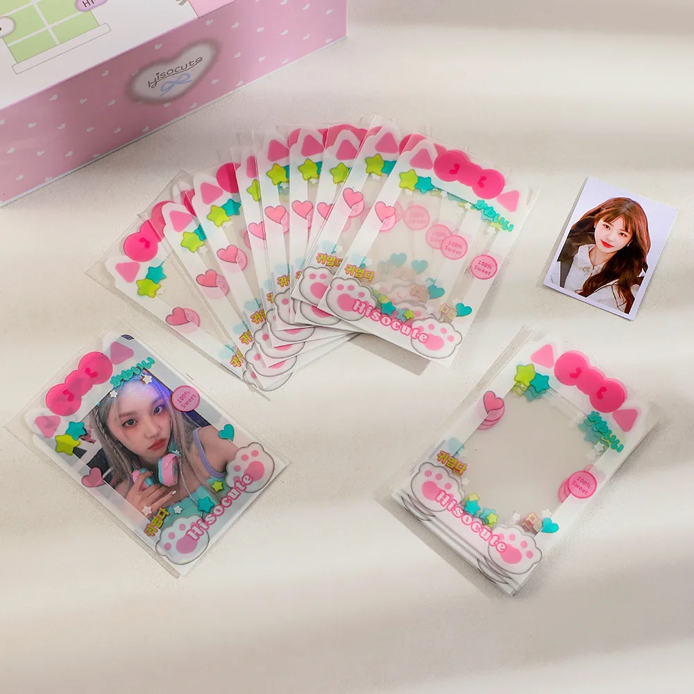 Minkys 20 teile/paket Pack Kawai 3 Zoll Kpop Foto karte Rahmen Foto dekorative pp Ärmel Tasche Schul briefpapier – Detail 9