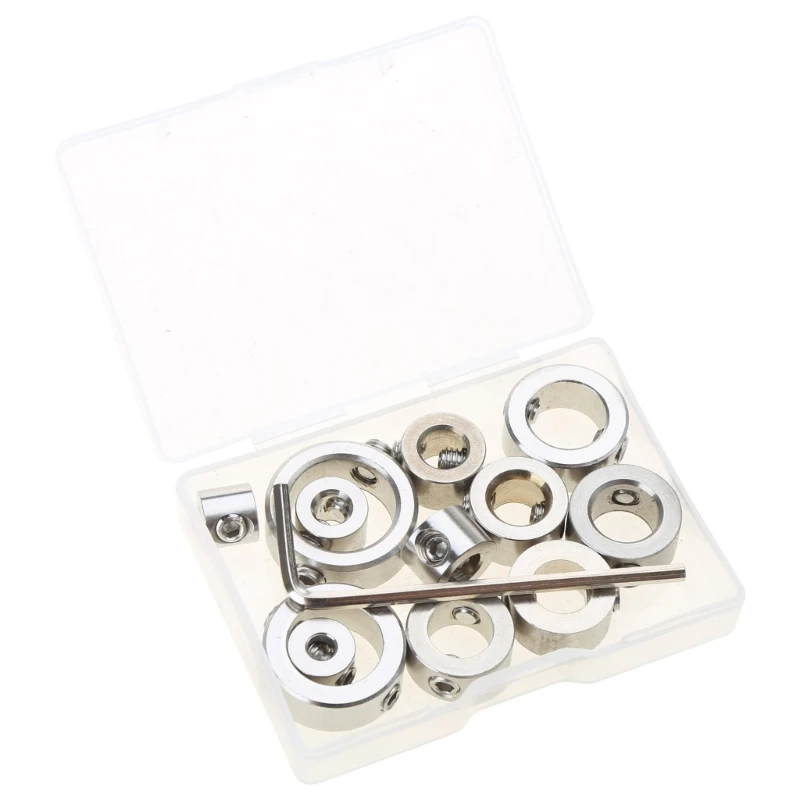 6/8/12Pcs/Lot 3-16mm Drill Bit Depth Stop Collar Ring Positioner Spacing Ring Locator Woodworking Drill Bit with Wrench Dropship