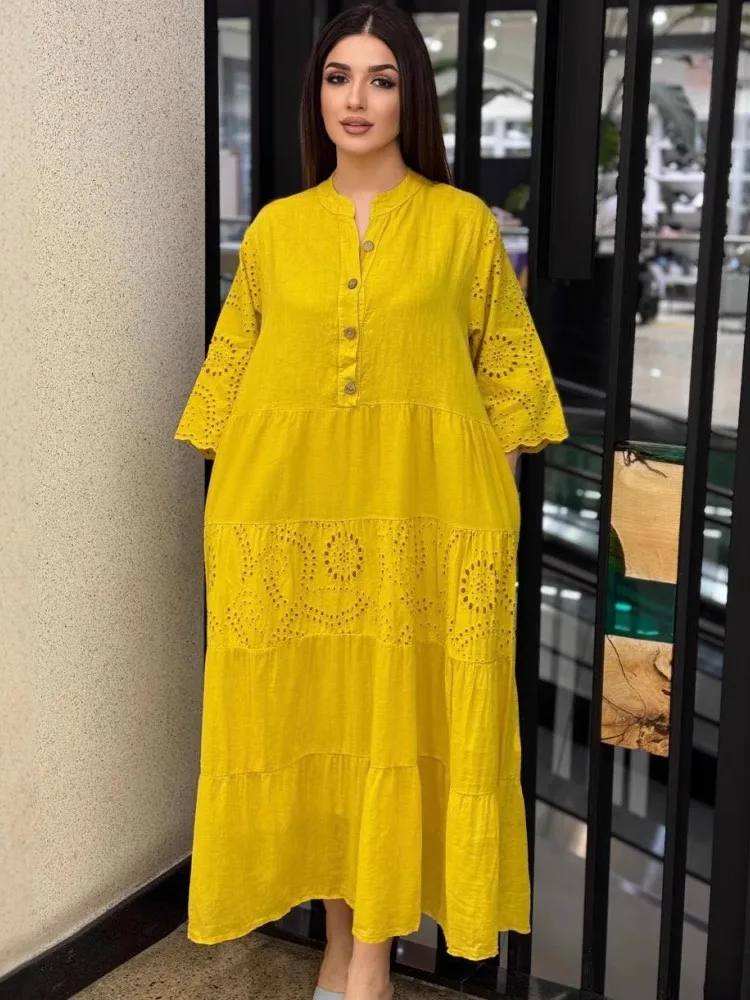 

African Dresses For Women Elegant 2025 Dashiki Autumn Winter Midi Dress Ladies Traditional African Clothing Fairy Dreaes