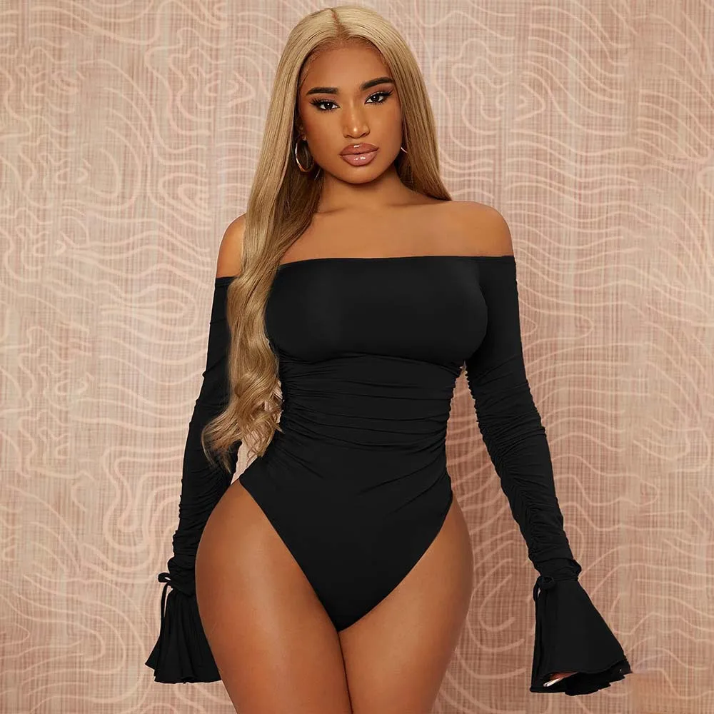 

Sexy Sle One-Piece Suit Comfortable Slim Fit Autumn Winter New Arrival High Waist Polyester Fiber Ladies Jumpsuit Pants