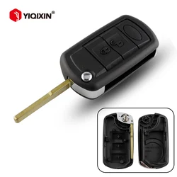 YIQIXIN 3 Buttons Flip Remote Car Key Shell Fob Case For Land Rover Range Rover Sport LR3 Discovery 2005-2010 NO LOGO HU92 HU10