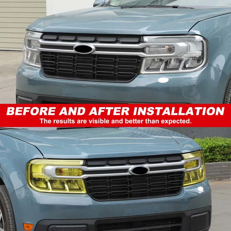 For Ford Maverick 2022+ Car Front Headlamp Film Tpu Transparent Protective Film Exterior Headlight Strip Car Sticker Accessories