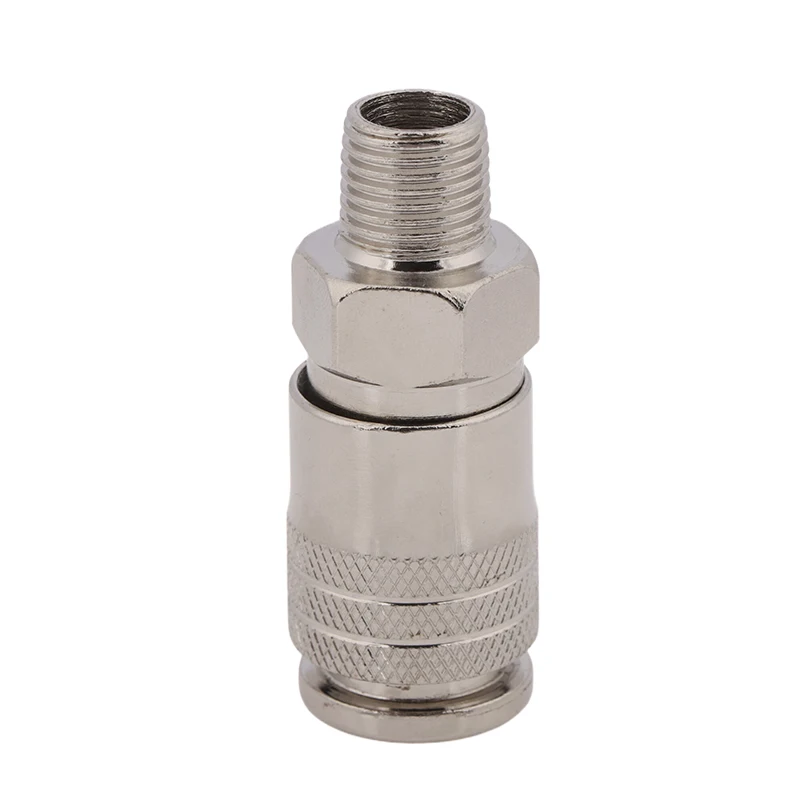 Fasten Your Air Tools with G1/4 Male Thread Adaptor; EU Standard Quick Connect Metal Pneumatic Fitting for Compressor