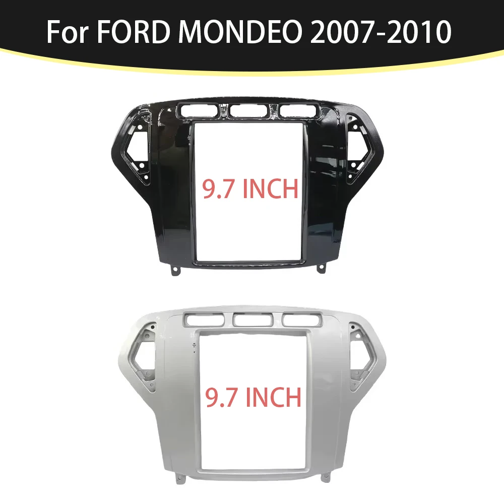9.7 Inch 2 Din Car Radio Fascias For FORD MONDEO 2007-2010 Tesla Style Multimedia Frame Video Player Navigation DVD Panel Trim