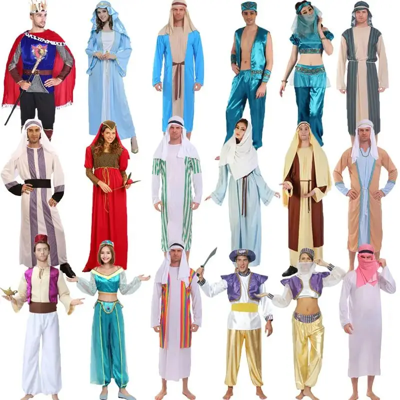 زي الهالوين للبالغين، أمير دبي، الأمير الشرق الأوسط، الأمير القطري، زي المسرح العرقي، ملابس نسائية تقليدية