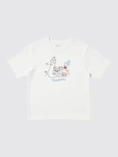 Kawaii Chiikawa Popcorn Island Comic T-Shirt mit Cartoon-Panel-Druck, lässig, locker geschnitten, kurzärmelig, Unisex, Sommer-T-Shirt. – Detail 5