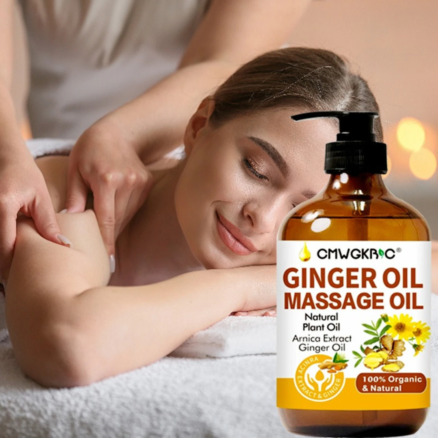 

Ginger Massage Oil Soothes Fatigue Muscle Sore Massage Essential Oil Natural Body Skin SPA Oil Nourishes Skincare