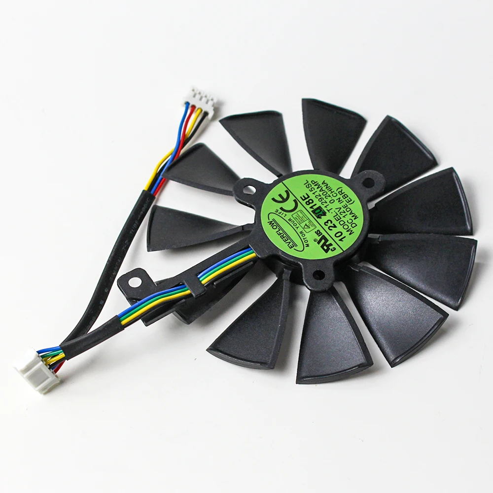 ر 129215 مروحة بطاقة الرسومات SH لـ ASUS RTX2060 2060S 2070 مروحة تبريد بديلة لبطاقة الرسومات 4Pin