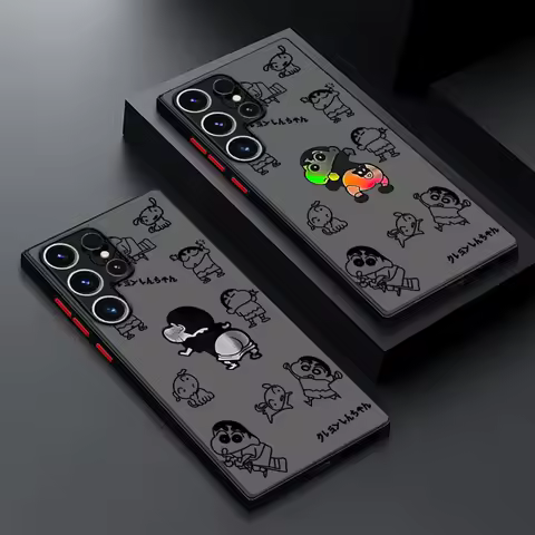 Soft shell Case for Samsung Galaxy S25 S21 FE S22 Plus S23 Ultra S10 S20 S9 S24 Crayons Shins Chans Animes