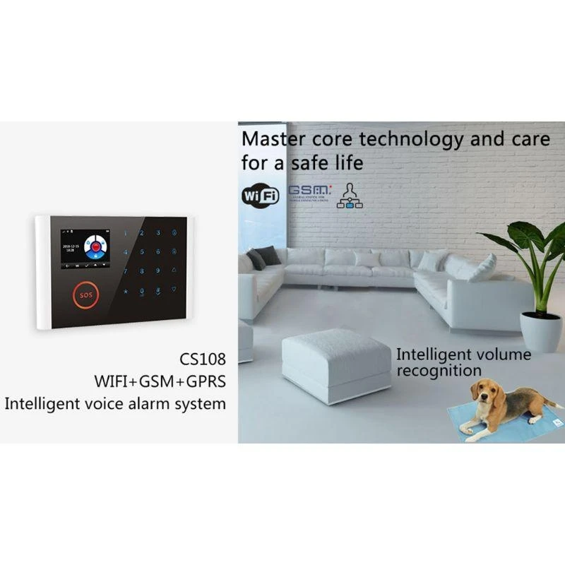 K0EA LCD WIFI GPRS Voice Wireless GSM Alarm System Home system for House intelligent auto Burglar Door Security Alarm Systems