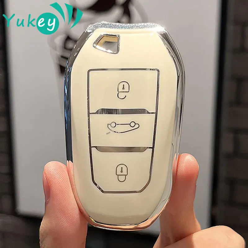 For Peugeot 3008 308 408 4008 508 5008 2008 Citroen C4 C5 C4L C6 C3-XR Picasso DS3 DS4 DS5 TPU Car Remote Key Case Cover Shell