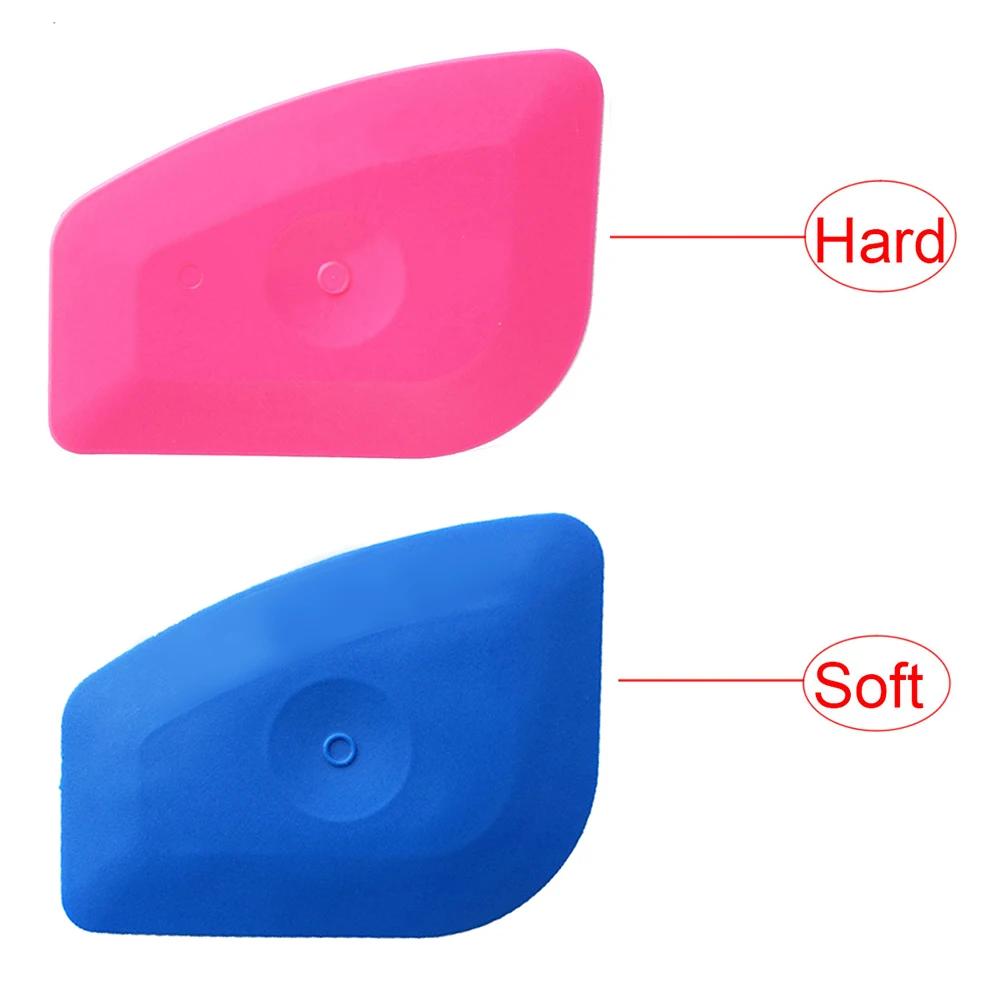 

2PCS Soft Blue Squeegee Hard Pink CHIZLER Scraper Vinyl Car Wrap Auto Foil Corner Trim Window Tint Installation Tools A25