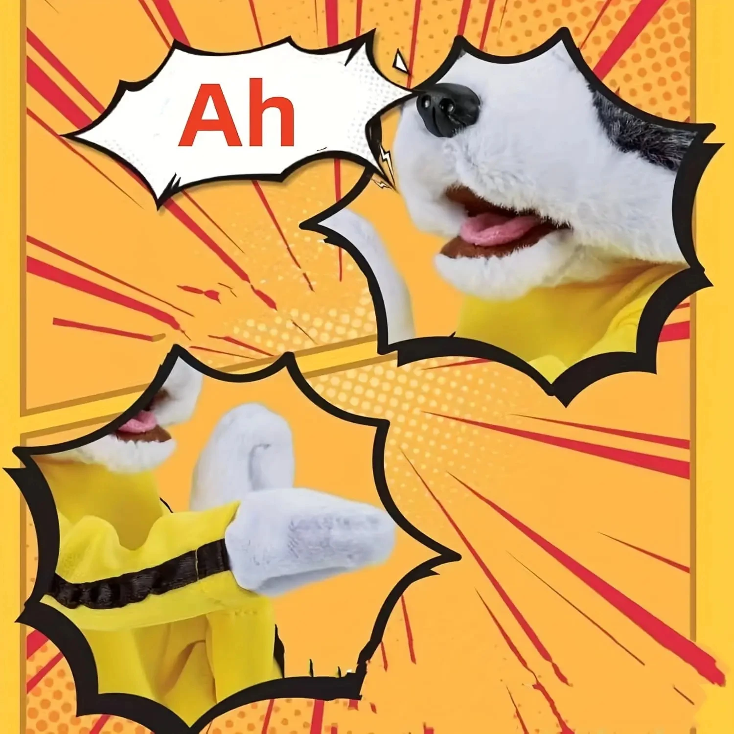 Kung Fu Husky Dog Hand Puppet Marionette Boxing Animal Happy Props Sound Making Gloves Puppetry Performance Birhday Gifts Rewaed view 5
