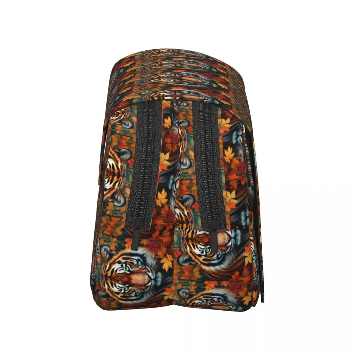 Tiger Face Autumn Foliage Pattern Pencil Case Pen Holder Hard Shell Leather Big Capacity Pen Box Pencil Bag for Kids Gifts