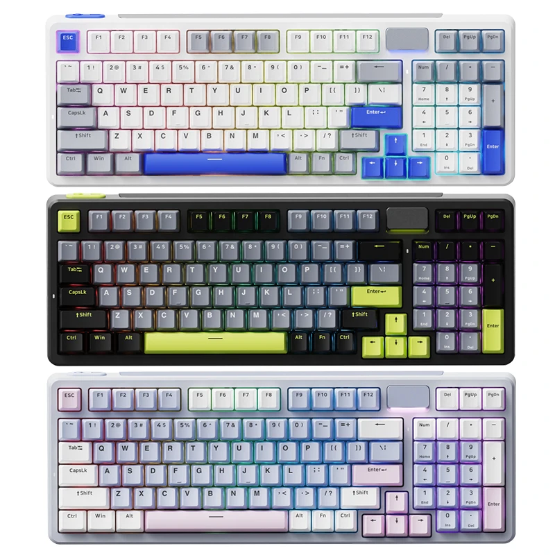 

Rapoo V700 DIY-98 Long Battery Life Wireless Tri-mode Customizable Mechanical Keyboard with Full Key Hot Swap for Gaming