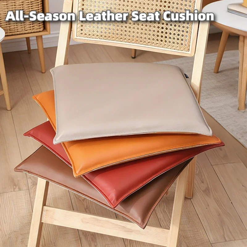 Cat Scratch Leather Chair Cushion High Resilience Sponge Seat Pad Detachable Washable Non Slip Waterproof Chair Mat for Home
