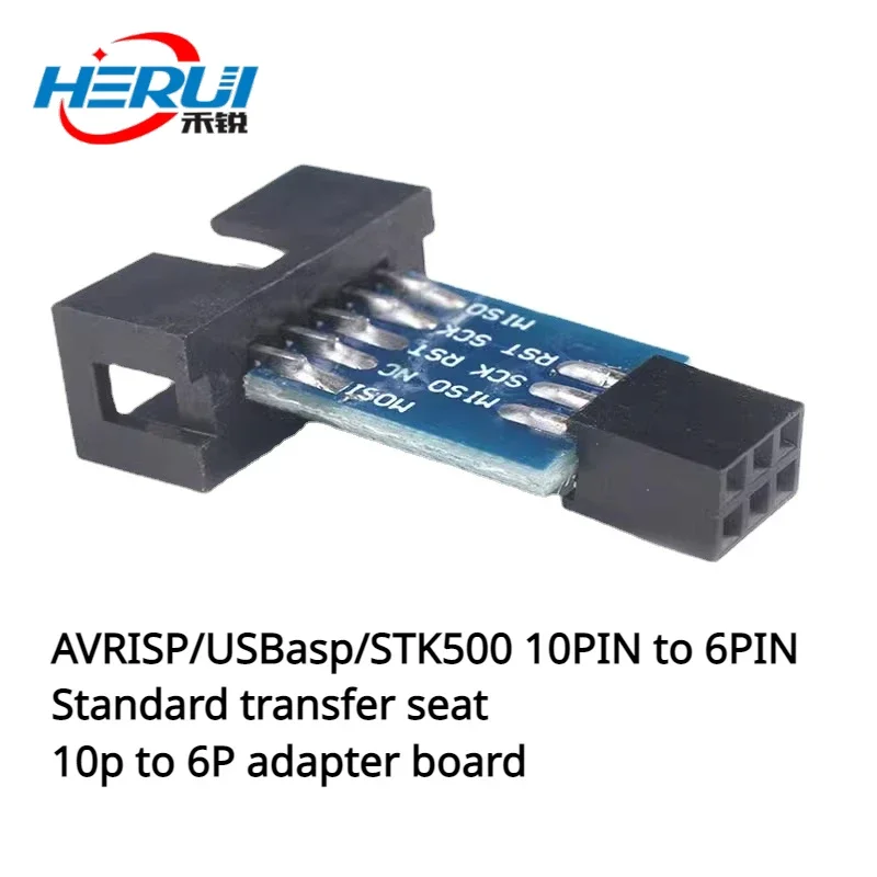 

AVRISP/USBasp/STK500 10PIN to 6PIN Standard transfer seat 10p to 6P adapter board