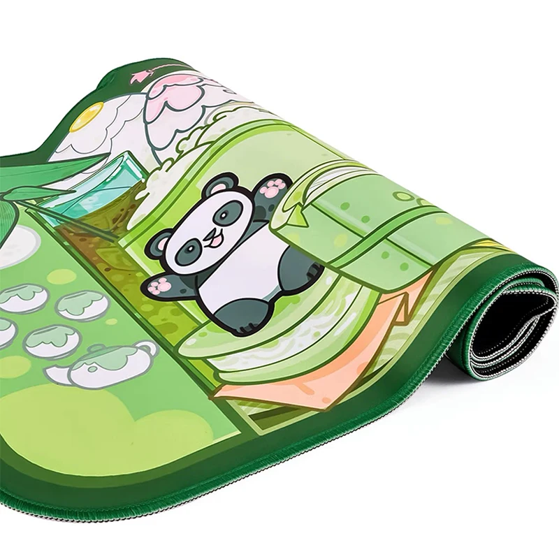 Kawaii Gaming Mouse Pad Extra Large Cute Panda Cartoon Computer Mousepad XXL Desk Pad Office Table Mat Anti-slip Waterproof Mats