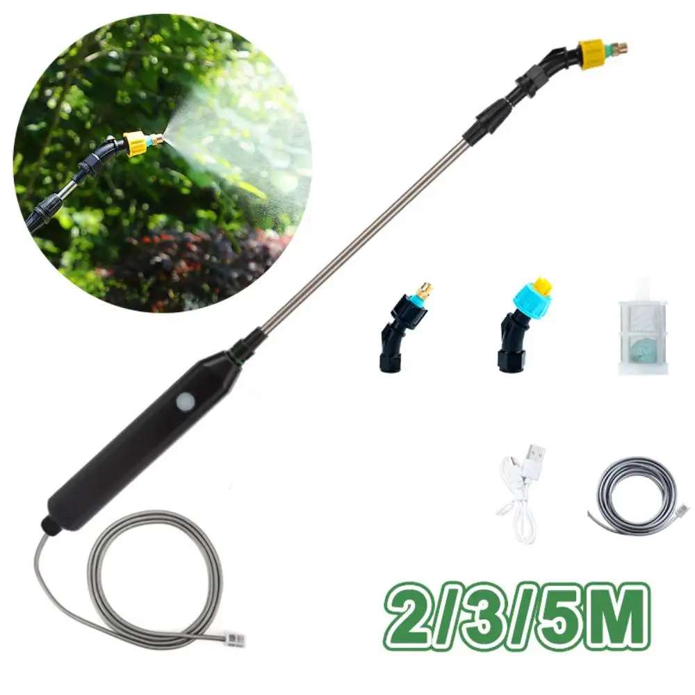 Electric Plant Sprayer with 2 Nozzles Telescopic Wand Watering Garden Plant Mister Sprayer Yard Lawn Weeds Plants Irrigation