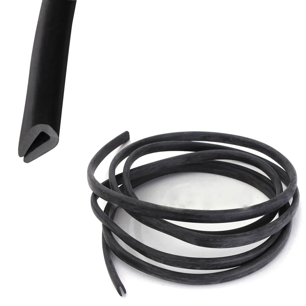 

2M Black U-Shape Moulding Trim Strip Car Door Edge Side Protector Guard Rubber Strip Seal Anti Scratch Strip Car Accessories