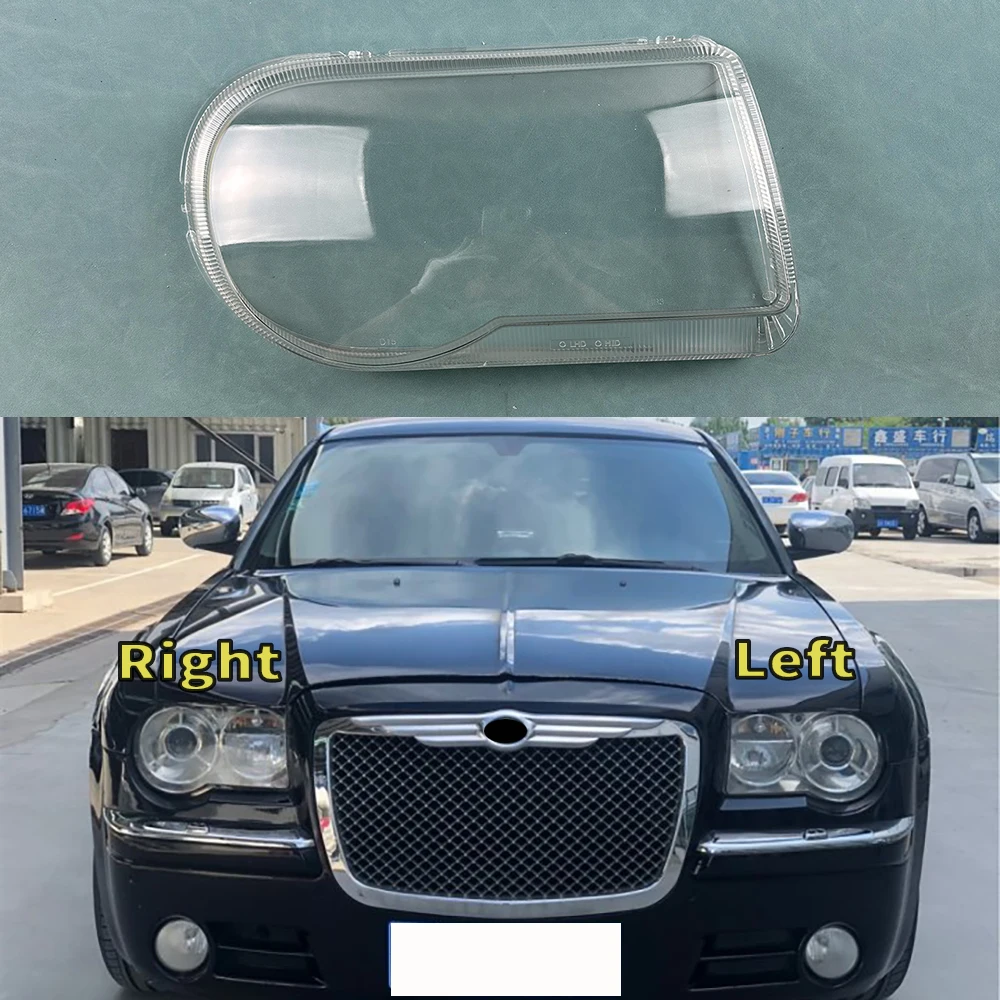

For Chrysler 300C 2003 - 2010 Headlight Cover Headlamp Shell Mask Transparent Lampshdade Lens Plexiglass Auto Replacement Parts