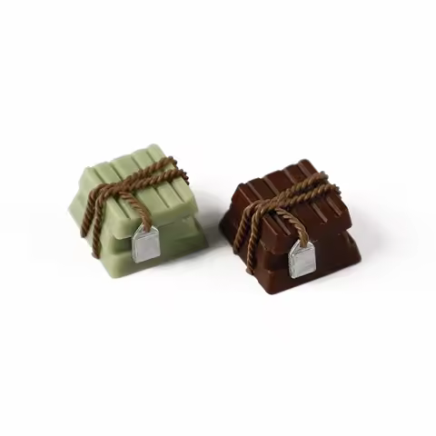 YMDK Handcrafted Chocolate Theme Cute Key Cap Resin Custom Keycaps Gourmet Key caps for MX Mechanical Keyboard