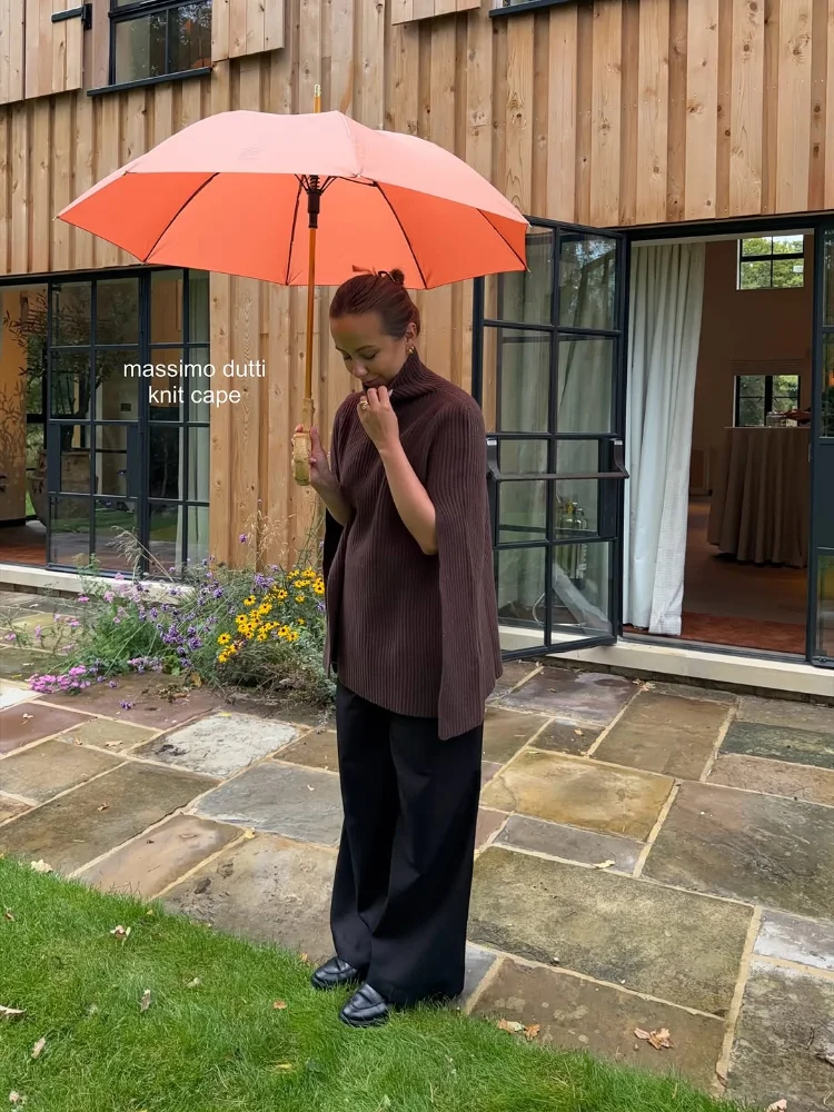 

Элегантный вязаный свитер с разрезом, женский однотонный свободный свитер с длинными рукавами и воротником-стойкой, универсальные свитера, женский модный универсальный топ 2025 года