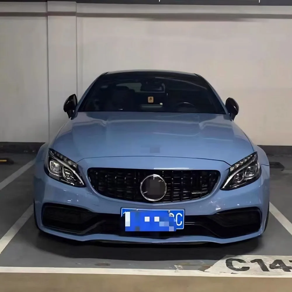 

For W205 C63 C63S 2019-2021 Mercedes Benz Premium Quality Hood Mesh Front Grille Bumper Sport Grid Accessories Auto Tuning