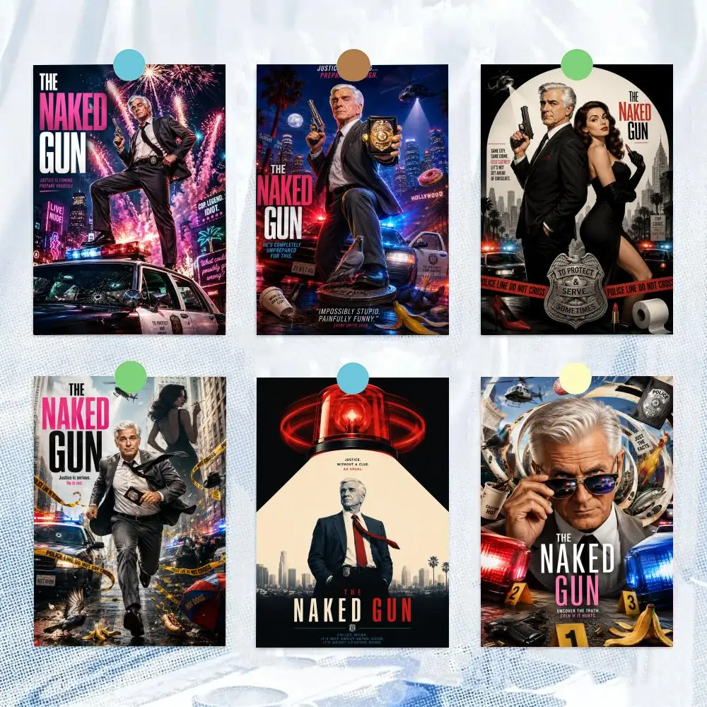 Póster artístico y elegante de la película T-The N-Naked G-Gun, arte de pared para decoración del hogar, oficina, bar, sala de estar, reutilizable
