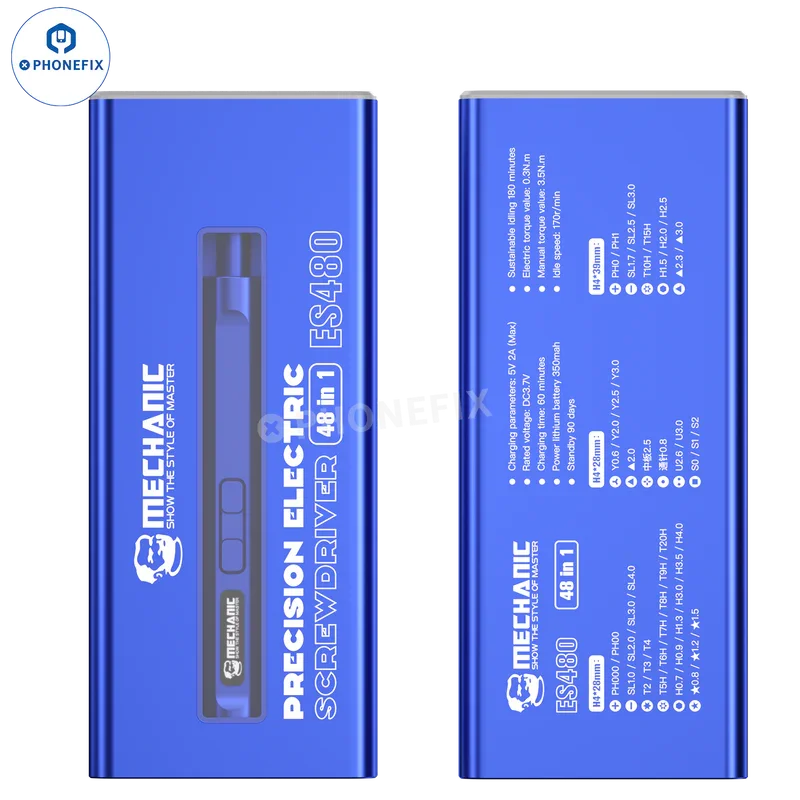 Imagem -02 - Chave de Fenda Elétrica Mecânica Es480 48 em Es240 24 em Conjunto para Iphone Câmera do Telefone Móvel Relógio Host Reparação Kit de Ferramentas de Desmontagem