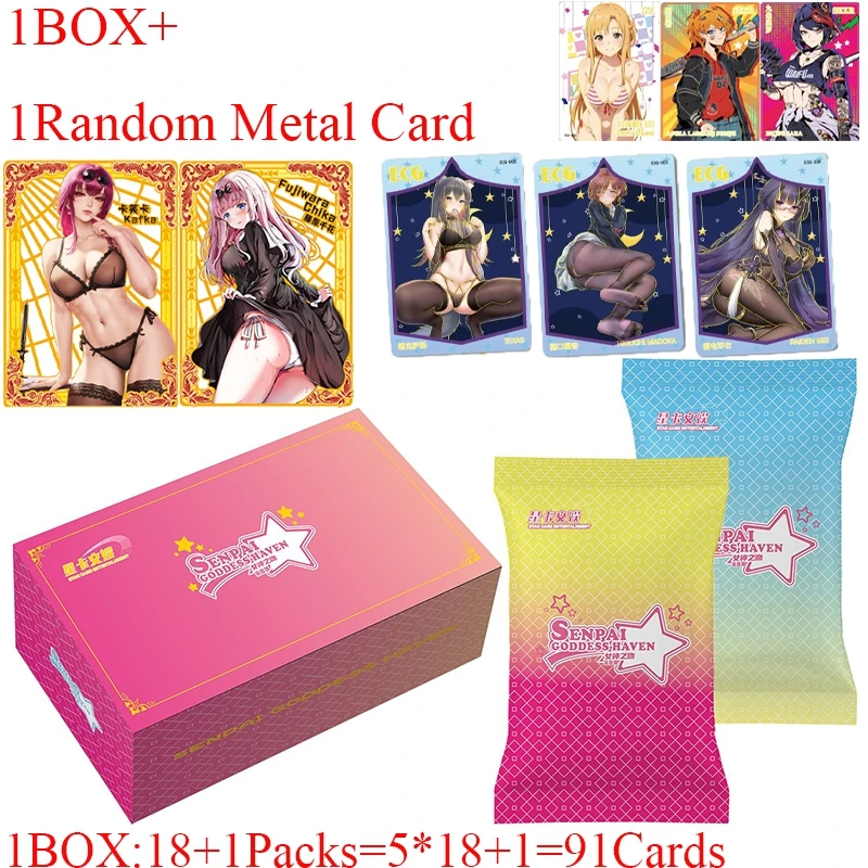 Tarjeta de colección de Goddess Story Senpai Goddess Kiss 4, caja de refuerzo, regalo de cumpleaños para niños, juego de mesa, juguetes familiares de Navidad