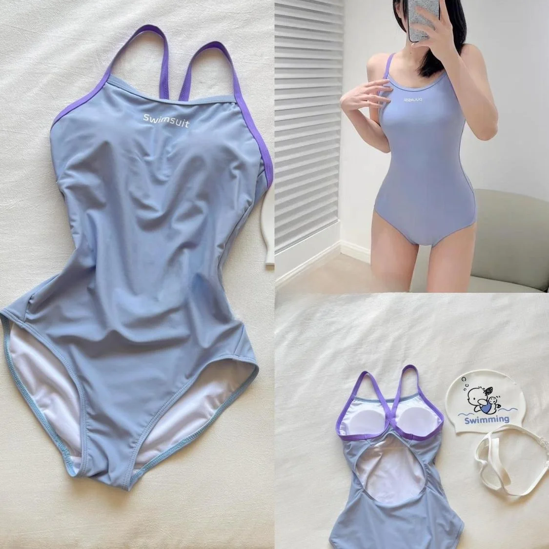 

Купальник для девочек: Профессиональный тренировочный слитный купальник для плавания, спортивный, из полиэстера