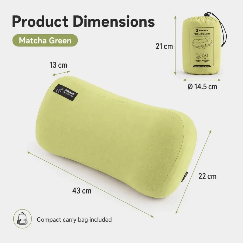 Ultralight Portable Pillow Memory Foam Camping Pillow Slow Rebound Neck Support Removable Washable Cover for Travel Outdoor - view 2