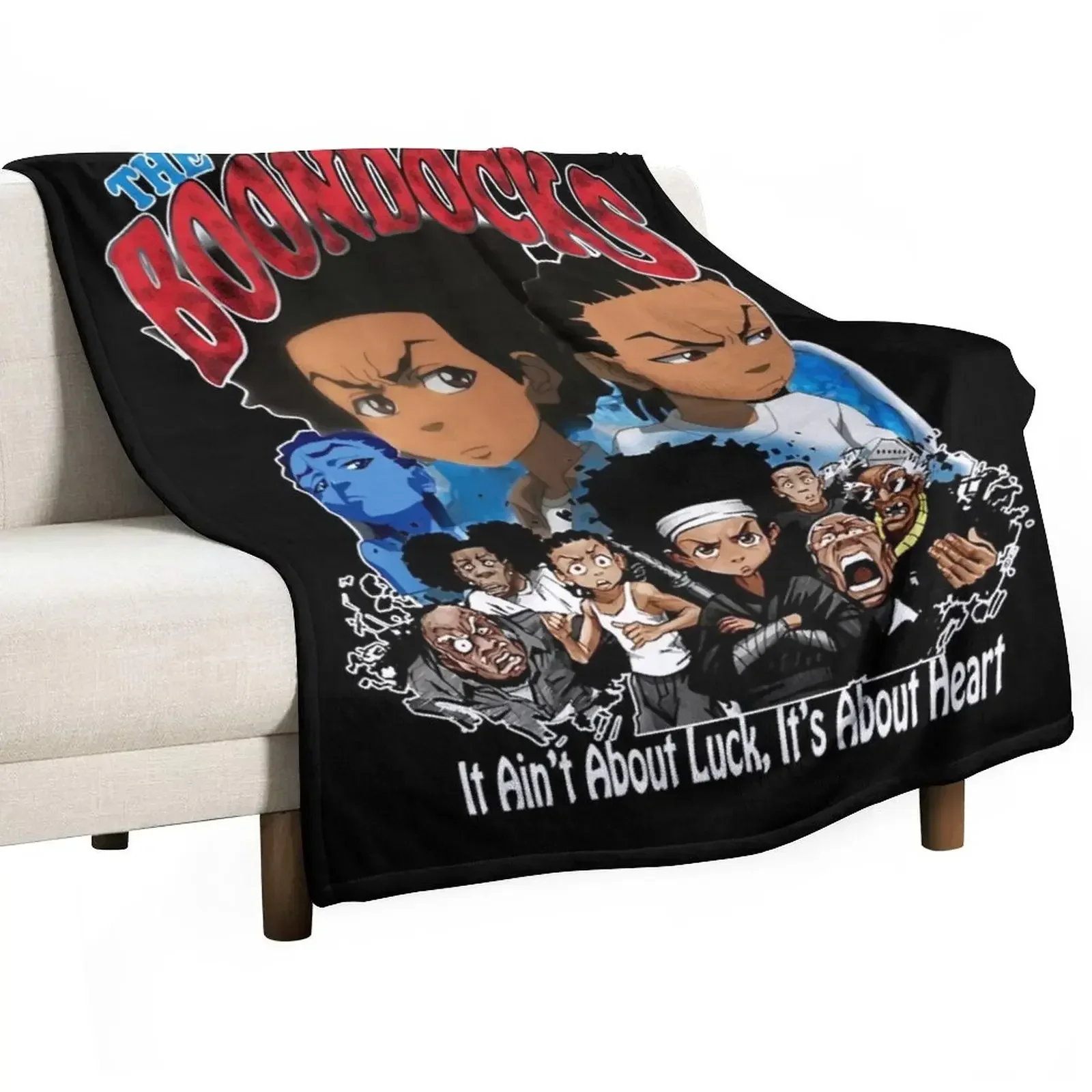 

The boondocks sitcom poster Throw Blanket Hairys Soft Plaid Blankets