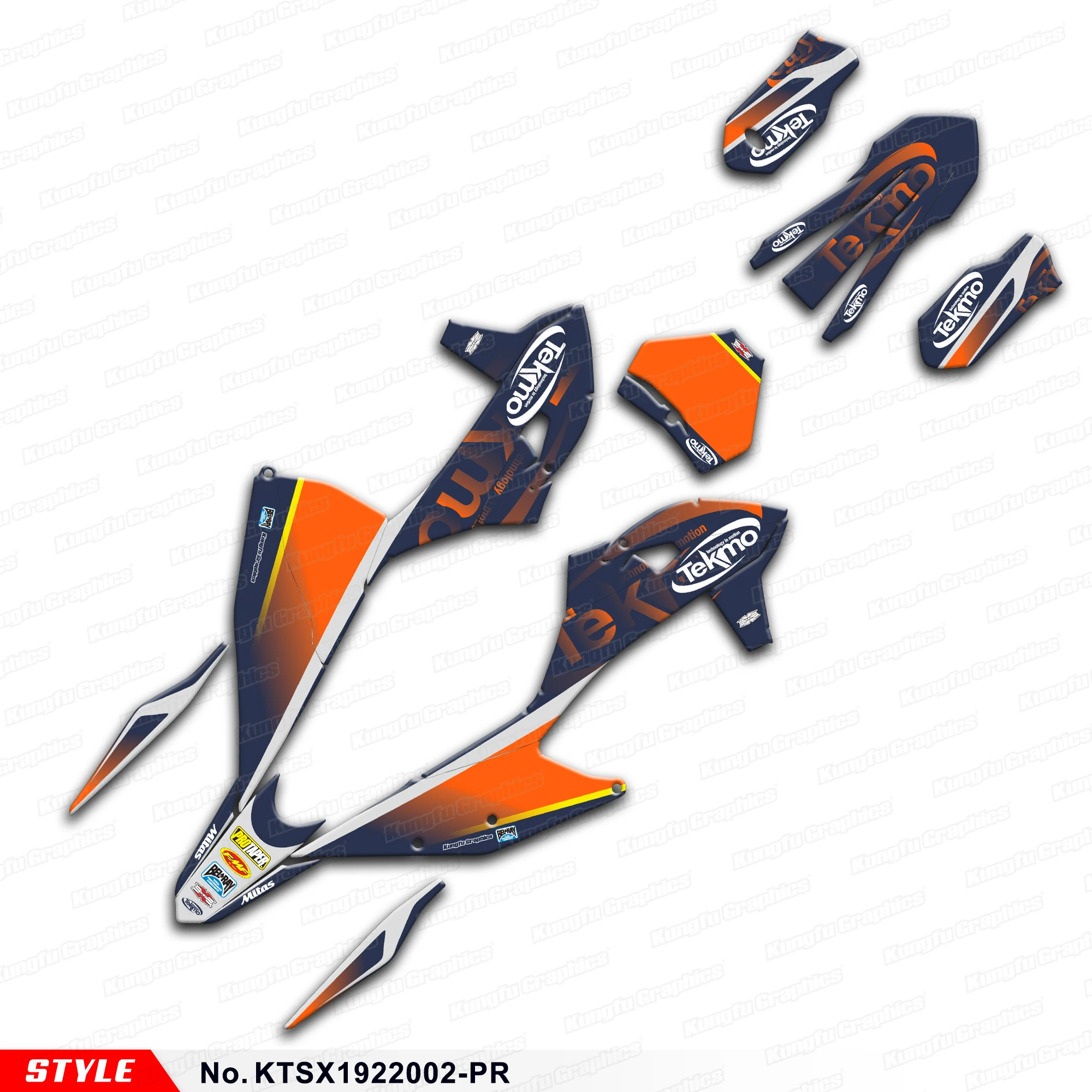 

Наклейка графическая JY RACING MX для KTM 125 150 250 350 450 SX SXF XCW EXC 2019 2020 2021 2022, KTSX1922002-PR