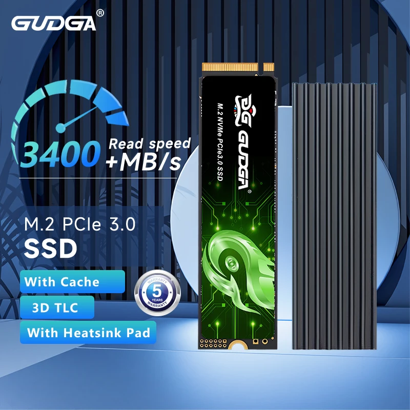 

GUDGA NVME M2 SSD Solid State Drives 512GB With Cache PCIe 3.0 2280 For Laptop Desktop Tablets PC