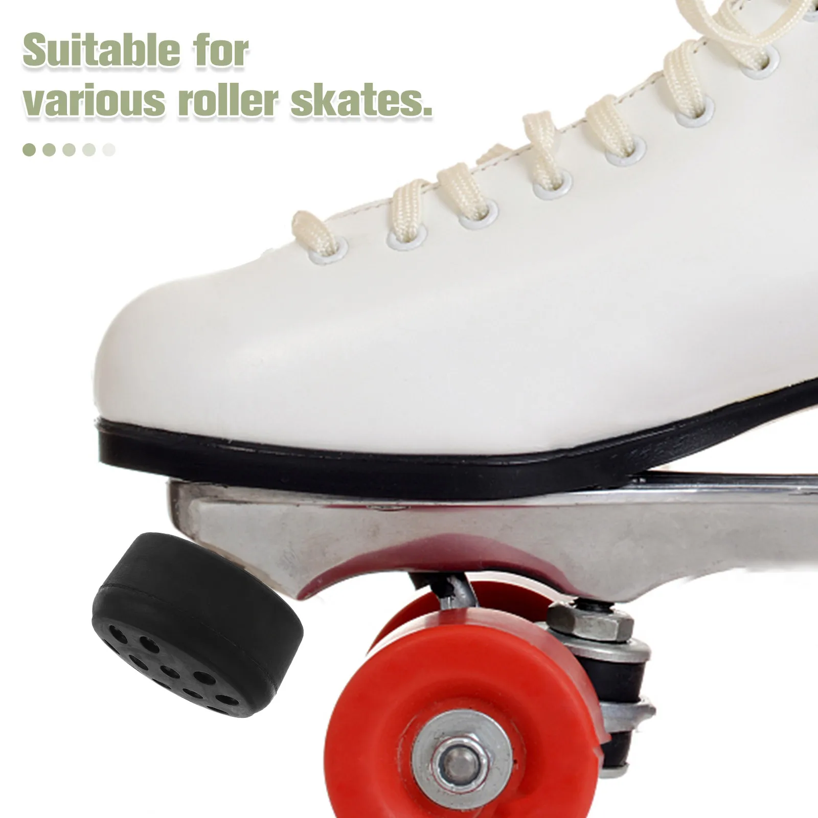 

2Pcs High-Grip Adjustable Rubber Brake Heads for Quad Roller Skates Versatile Indoor Outdoor Toe Stoppers Roller Skate Brake