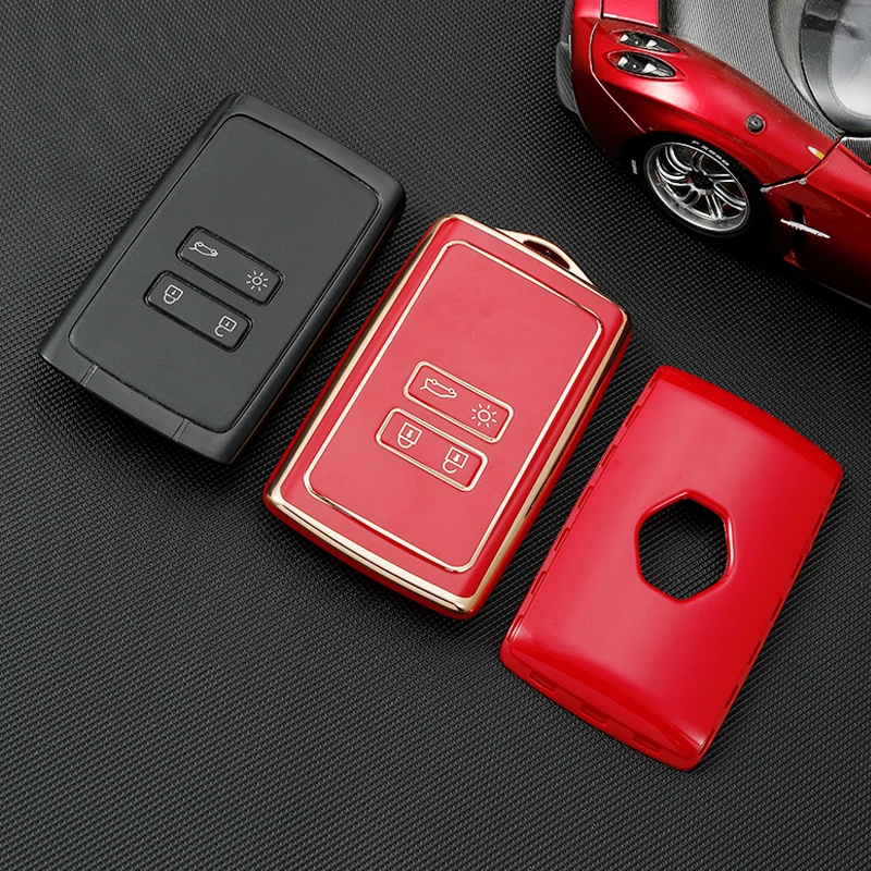 For Renault Kadjar Megane Koleos QM5 QM6 TPU Car Remote Key Cover Case Key Shell Holder Bag Fob Keychain Protector Accesories