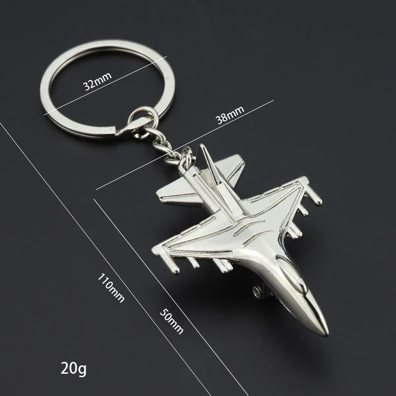 Metal Airliners Fighter Jet Plane Gift Warplane Airplane Keyring 3d Plane Keychain Warcraft Key Chain Bag Charms Car Keychain