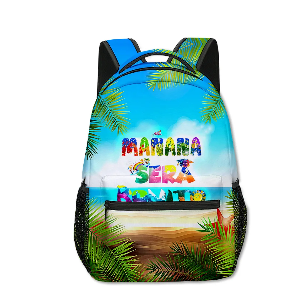 Harajuku Novelty Manana Sera BonitoI student Bookbag Notebook Backpacks 3D Print Oxford Waterproof Boys/Girls Travel Backpacks