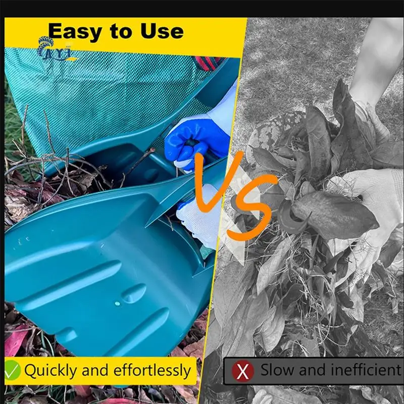 

AY03-Portable Leaf Hand Rakes Gather Leaves Rubbish Pick Up Leaf Collector Scoops Grabber Hand Held Collector For Garden